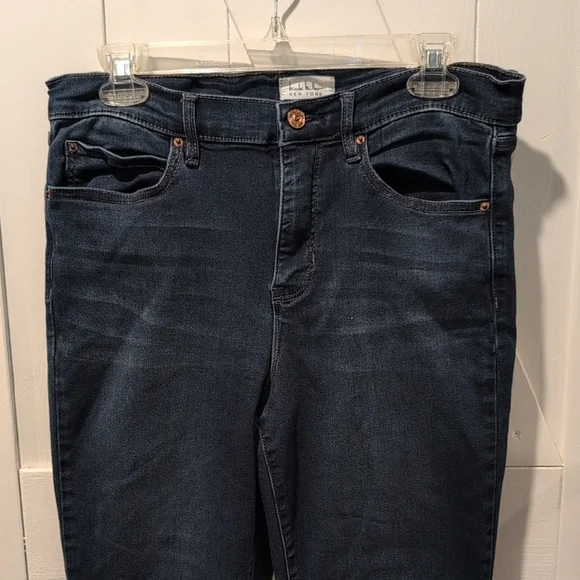 Nicole Miller NY High Rise Boot Cut Dark Wash Denim Jeans Women’s Size 12 - Picture 2 of 7